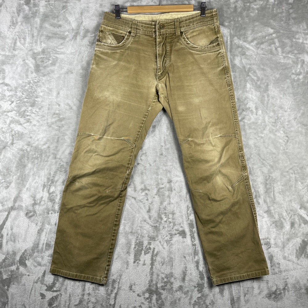 KUHL Easy Rydr Pants Mens 32x30 Brown Vintage Patina Dye Canvas Workwear